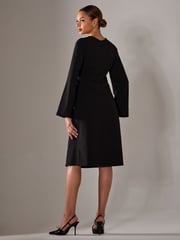 Jolie Moi Black Midi A Line Dress - Image 2 of 6