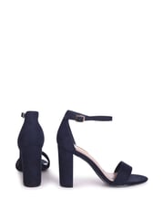 Linzi Blue Nelly Faux Suede Barely There Block Heeled Sandals - Image 4 of 4