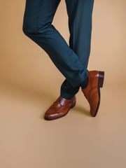 Jones Bootmaker Mens Manning Wide Fit Brogues Shoes - Image 1 of 6