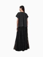 AllSaints Black Eva Maxi Skirt - Image 3 of 8