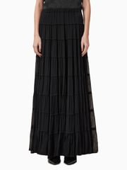 AllSaints Black Eva Maxi Skirt - Image 4 of 8