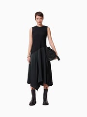 AllSaints Black Pia Satin Dress - Image 4 of 8