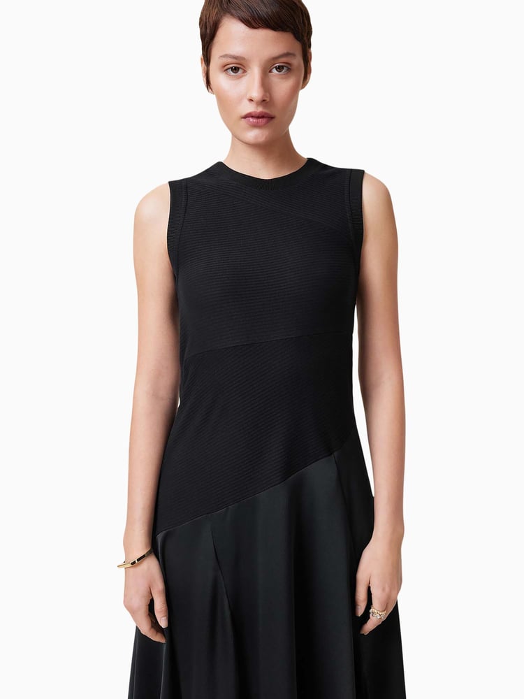 AllSaints Black Pia Satin Dress - Image 8 of 8 AllSaints Black Pia Satin Dress - Image 8 of 8