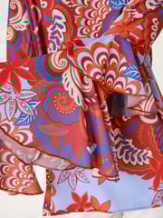 Roman Brown Paisley Print Flared Sleeve Top - Image 5 of 5