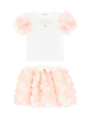 Angels Face Roses White Top And Skirt Set - Image 2 of 3