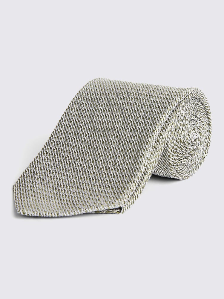 MOSS Green Italian Grenadine Tie - Image 1 of 3