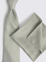 MOSS Green Italian Grenadine Tie - Image 3 of 3