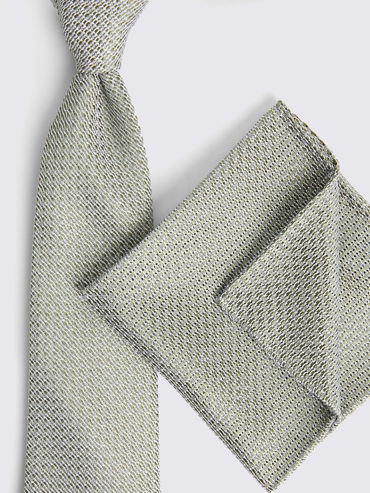 MOSS Green Italian Grenadine Tie - Image 3 of 3