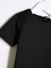 River Island Black Girls Scuba Bow 100% Cotton Dress - Image 4 of 4