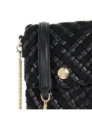Dune London Black Saff Woven Phone Cross-Body Bag - Image 5 of 5