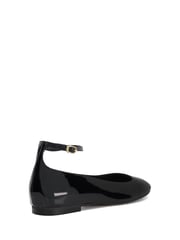 Dune London Black Hoop Ankle Strap Ballet Shoes - Image 4 of 6