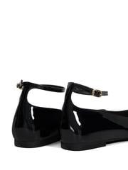 Dune London Black Hoop Ankle Strap Ballet Shoes - Image 5 of 6