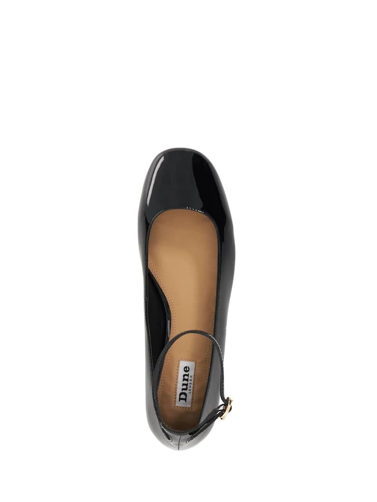 Dune London Black Hoop Ankle Strap Ballet Shoes - Image 6 of 6