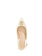 Dune London Cream Contact Branded Block Slingback Court Heels - Image 5 of 6