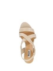 Dune London Cream Regular Fit Kamies Cross Strap Wedge Sandals - Image 5 of 6