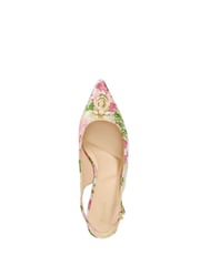 Dune London Pink Light Contact Branded Block Slingback Court Heels - Image 5 of 6