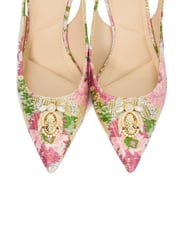 Dune London Pink Light Contact Branded Block Slingback Court Heels - Image 6 of 6