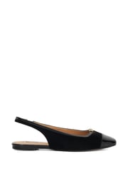 Dune London Black Hanna Slingback Toe Cap Flat Shoes - Image 1 of 6