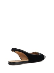 Dune London Black Hanna Slingback Toe Cap Flat Shoes - Image 3 of 6