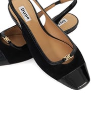 Dune London Black Hanna Slingback Toe Cap Flat Shoes - Image 5 of 6