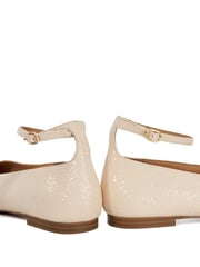 Dune London Cream Hoop Ankle Strap Ballet Shoes - Image 6 of 6