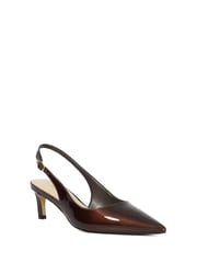 Dune London tan Brown Celinna Set Back Kitten Slingback Shoes - Image 4 of 6