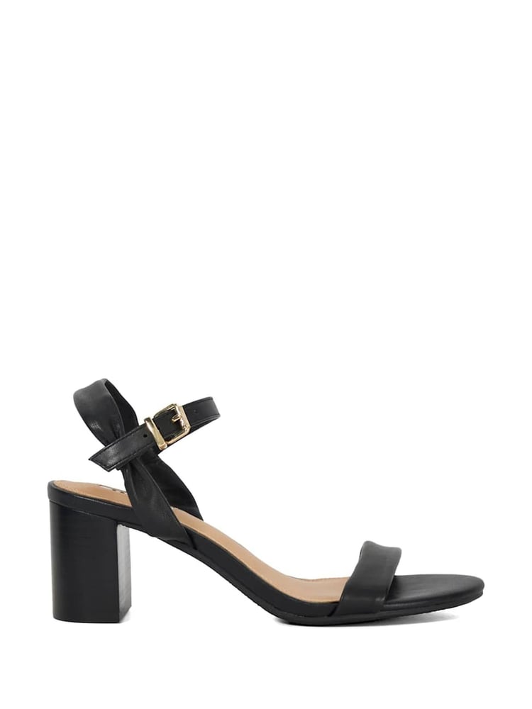 Dune London Black Standard Fit Jaliz Two Part Heel Sandals - Image 1 of 6