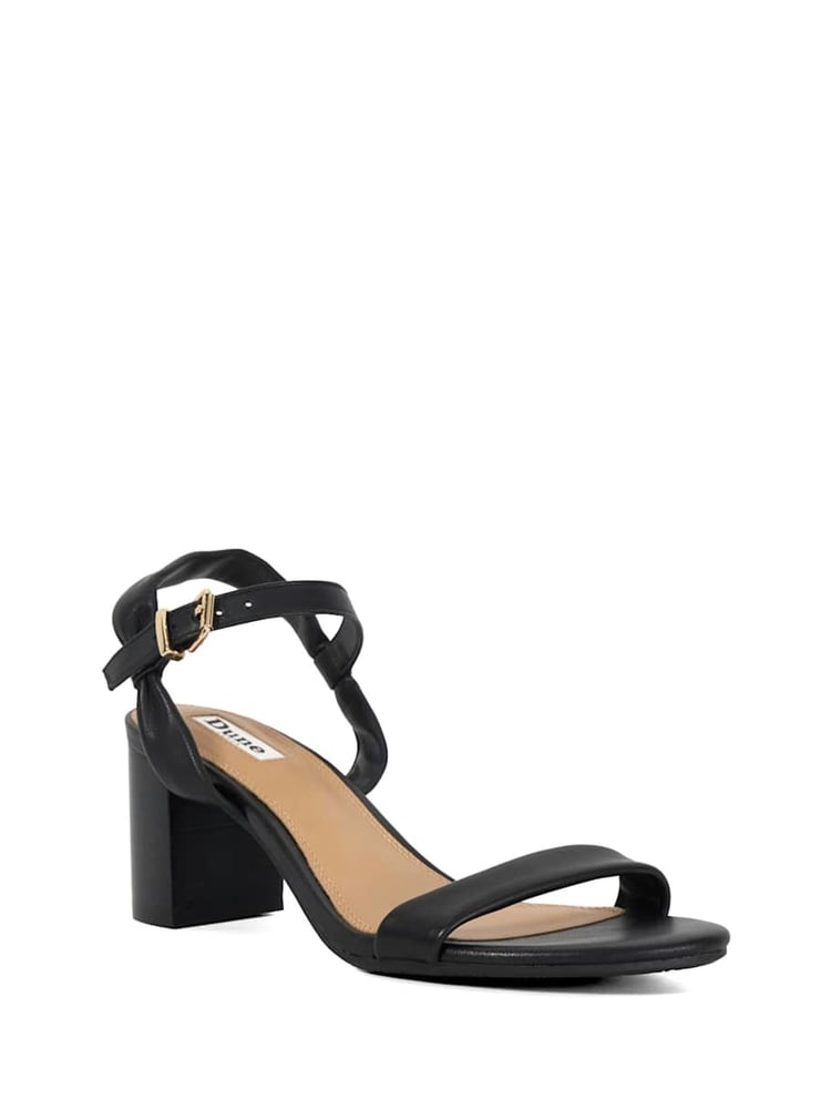 Dune London Black Standard Fit Jaliz Two Part Heel Sandals - Image 2 of 6