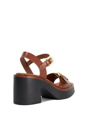 Dune London Red Jupiter Buckle Flatform Sandals - Image 3 of 6
