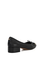 Dune London Black Amazing Pleated Pearl Bow Flat Shoes - Image 4 of 6