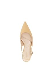 Dune London Cream Celinna Set Back Kitten Slingback Shoes - Image 4 of 5