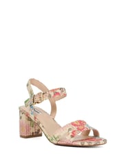 Dune London Natural Nude Standard Fit Merisa Block Heel Sandals - Image 2 of 6