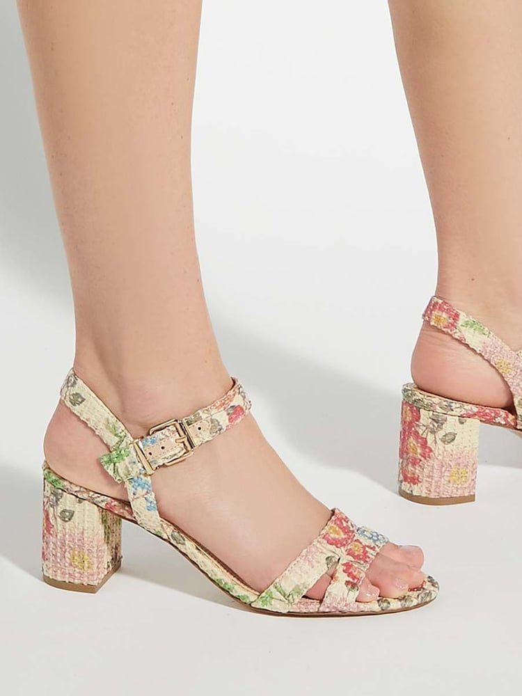 Dune London Natural Nude Standard Fit Merisa Block Heel Sandals - Image 6 of 6