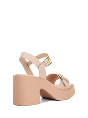 Dune London Pink Jupiter Buckle Flatform Sandals - Image 3 of 5