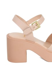 Dune London Pink Jupiter Buckle Flatform Sandals - Image 5 of 5