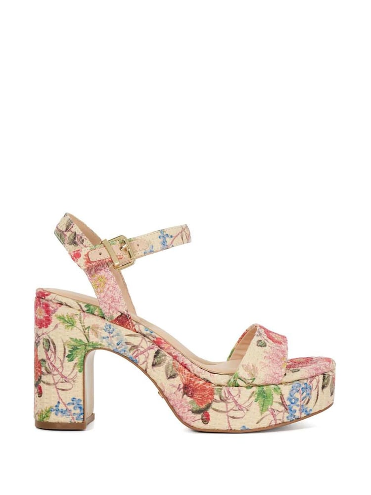 Dune London Natural Light Monotone Platform Heel Sandals - Image 1 of 6