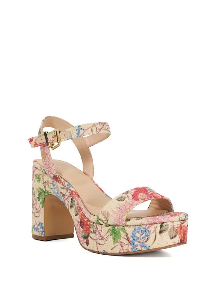 Dune London Natural Light Monotone Platform Heel Sandals - Image 2 of 6