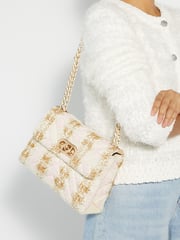 Dune London Pink Regent Small Quilted Shoulder Bag - Image 6 of 6