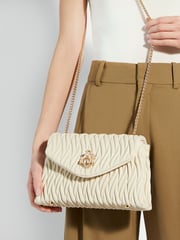 Dune London Cream Darling Bug Quilt Shoulder Bag - Image 6 of 6