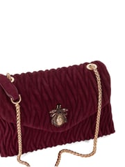 Dune London Red Darling Bug Quilt Shoulder Bag - Image 4 of 6