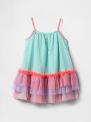Gap Green Rainbow Sleeveless Mesh Tutu Dress (6mths-5yrs) - Image 2 of 4
