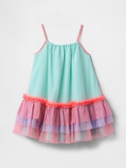 Gap Green Rainbow Sleeveless Mesh Tutu Dress (6mths-5yrs) - Image 3 of 4