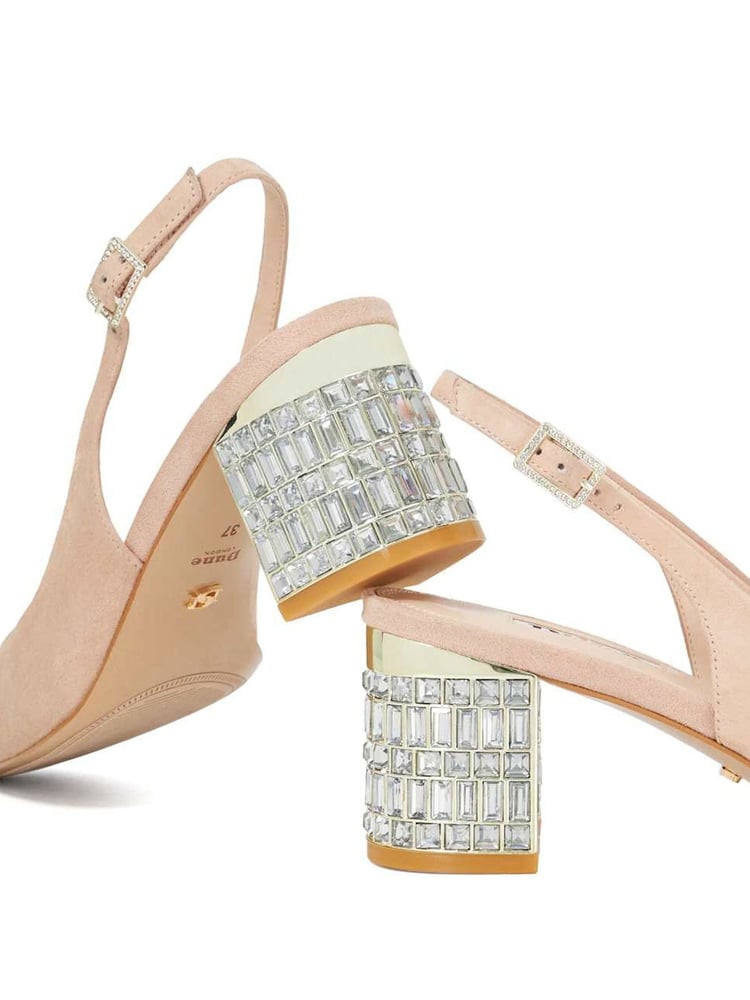 Dune London Pink Calena Jewelled Slingback Heels - Image 5 of 5