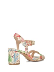 Dune London Cream Wide Fit Merisa 2 Part Block Heel Sandals - Image 4 of 6