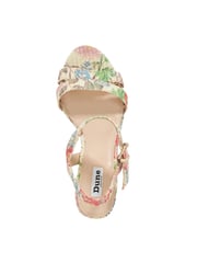 Dune London Cream Wide Fit Merisa 2 Part Block Heel Sandals - Image 5 of 6