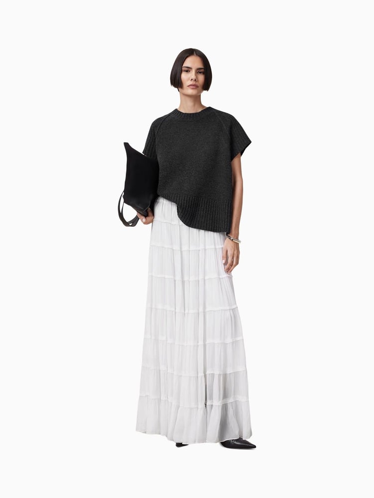 AllSaints White Eva Maxi Skirt - Image 1 of 7 AllSaints White Eva Maxi Skirt - Image 1 of 7
