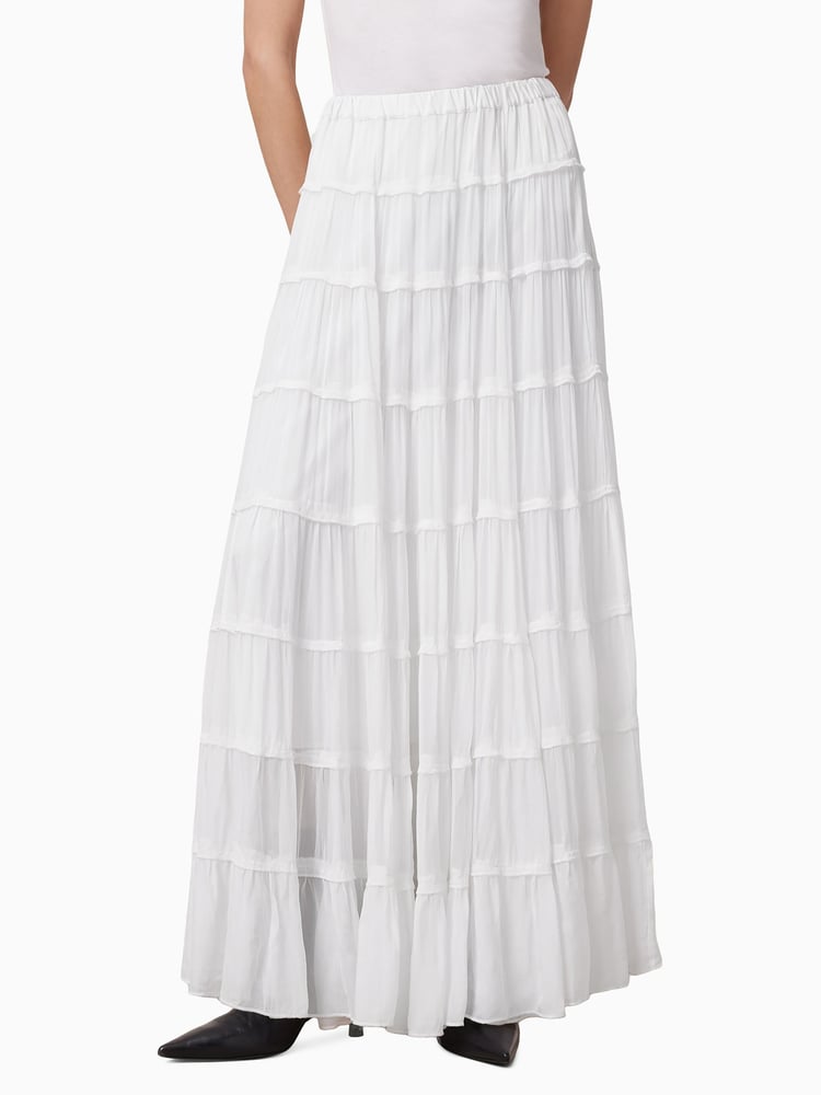 AllSaints White Eva Maxi Skirt - Image 2 of 7 AllSaints White Eva Maxi Skirt - Image 2 of 7