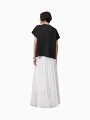 AllSaints White Eva Maxi Skirt - Image 6 of 7