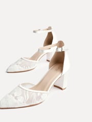 Linzi Cream Essence Floral Lace Court Heels - Image 4 of 5