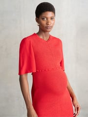 Seraphine Pink Shirred Maternity Maxi Dress - Image 2 of 7
